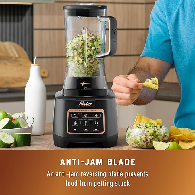Oster Extreme Mix Blender 1500-Watt High-Speed Countertop Blender with 64oz Jar &amp Auto Programs Perfect for Smoothies Milkshakes Salsa
