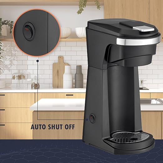 Newhouse Single Serve Coffee Maker compatible with K-cups Water Reservoir Versatile Ground Coffee &amp K-Cup Compatibility Adjustable Tray for Travel Mugs
