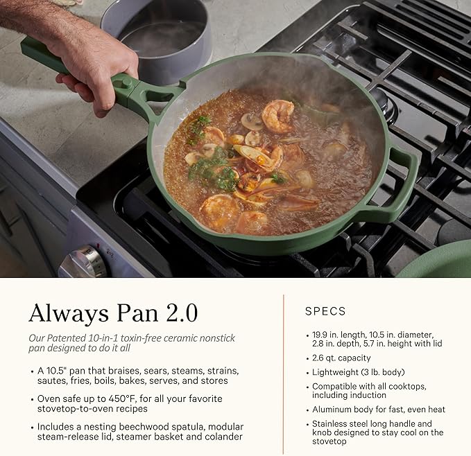 Our Place Ultimate Cookware Set - Complete 18-Piece Set Including the Always Pan Perfect Pot and Bakeware Set | Multifunctional Toxin-Free Nonstick | Replaces 44 Pieces | Blue Salt
