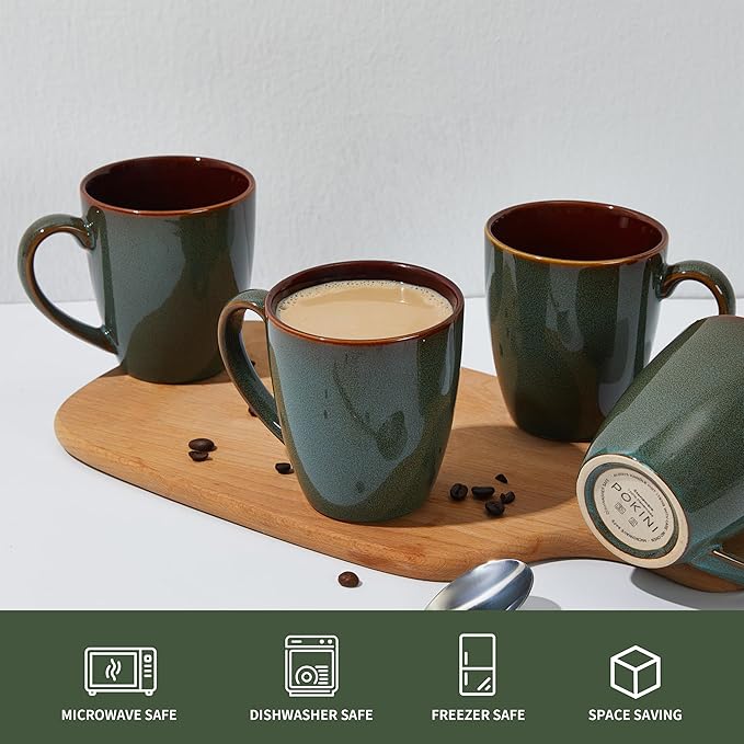 16 Pieces Dinnerware Sets with Mugs Sage Green