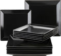MÄSER Manhattan City Porcelain Dinner Set for 6 People Black