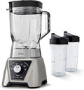 Oster Pro Smoothie Blender with Texture Select Countertop Blender with Tritan Jar &amp 2 To-Go Cups Brushed Nickel
