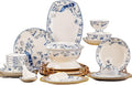 Fine Bone China Dinnerware SetPorcelain&ampCeramic Dinnerware SetsBone Stoneware &ampCeramic Cookware Tableware Set Includes Dinner Plates|Spoons|Pasta Bowls|Soup Pot|Chopsticks (42 PCS)