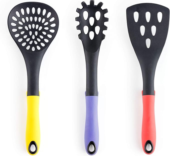 MegaChef Nylon Tool Cookware Utensil Set 7 Piece Assorted Multi-Color