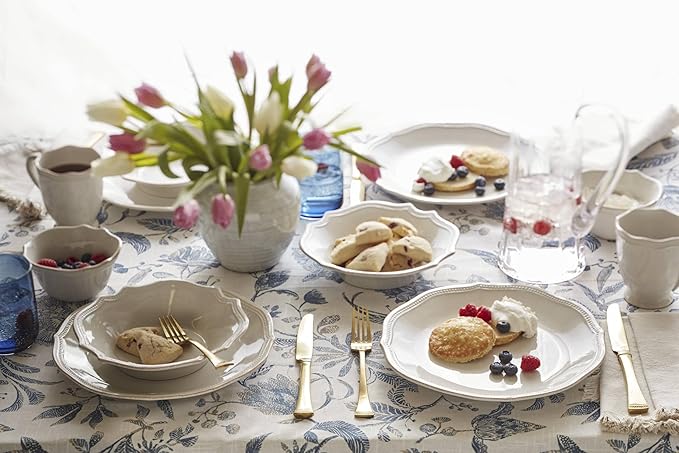 Lenox 895713 French Perle Bead Pasta Bowls Set Of 4