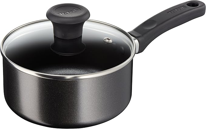 Tefal Delight 5 Piece Non Stick All hobs Compatible excluding Induction Black B470S544