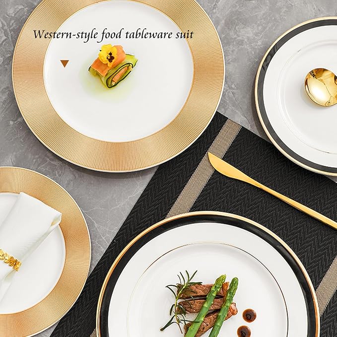 24-piece bone china dinnerware set dishes set for 6 porcelain dinnerware set dinnerware sets wedding dishwasher safe hotel banquet family gathering Gift for mom