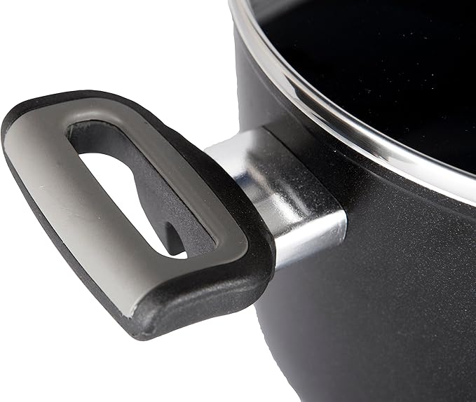 Prestige Duraforge Induction Aluminium Saucepan Black Set of 3