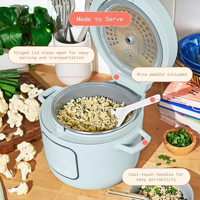 14-Cup Rice Cooker &amp Food Steamer | Large Capacity Rice Maker with Steam Function | Non-Stick Inner Pot &amp Keep Warm | Includes Steamer Basket &amp Accessories | Perfect Rice Every Time