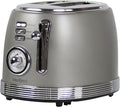 West Bend Toaster 2 Slice Retro-Styled Stainless Steel with 4 Functions and 6 Shade Settings 850-Watts Gray