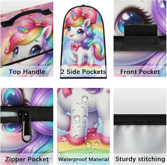 cfpolar Kitchen Aid Mixer Cover Compatible with 6-8 Quarts Unicorn Rainbow Bow Stand Mixer Cover Kitchen Aid Mixers Accessories Appliance Organizer Bag Dust Covers with Zipper Pocket
