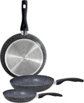 Tognana Black Gemstone 3-Piece Aluminium Pan Set 20/24/28 cm Black
