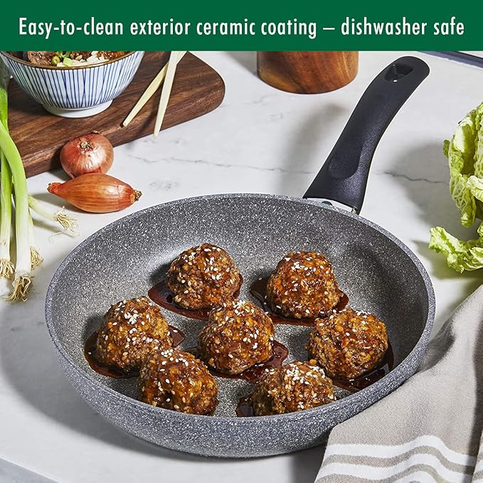 BALLARINI Parma by HENCKELS 10-pc Nonstick Pot and Pan Set Made in Italy Set includes fry pans saucepans sauté pan and Dutch oven with lidGray