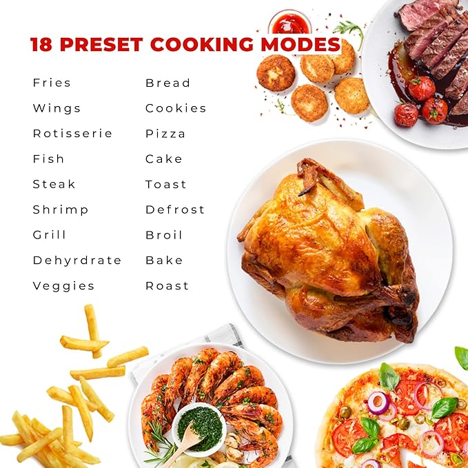 CUCKOO Air Oven | 18 Preset Modes 360 Convectional Cooking Premium Interior &amp Exterior All accessories included Black/Stainless Steel CAFO-A2601S