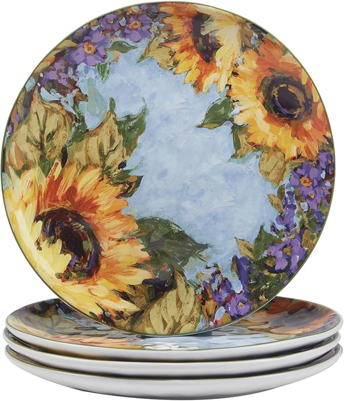 Certified International Sunflower Bouquet 16 Piece Dinnerware Set Service For 4