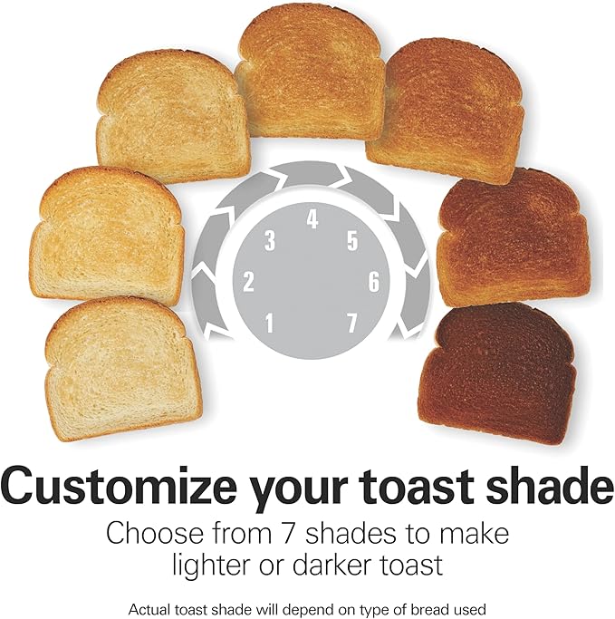 Proctor Silex 2-Slice Toaster with Extra Wide Slots for Bagels Cool-Touch Walls Shade Selector Toast Boost Auto Shut-off and Cancel Button Black (22305)