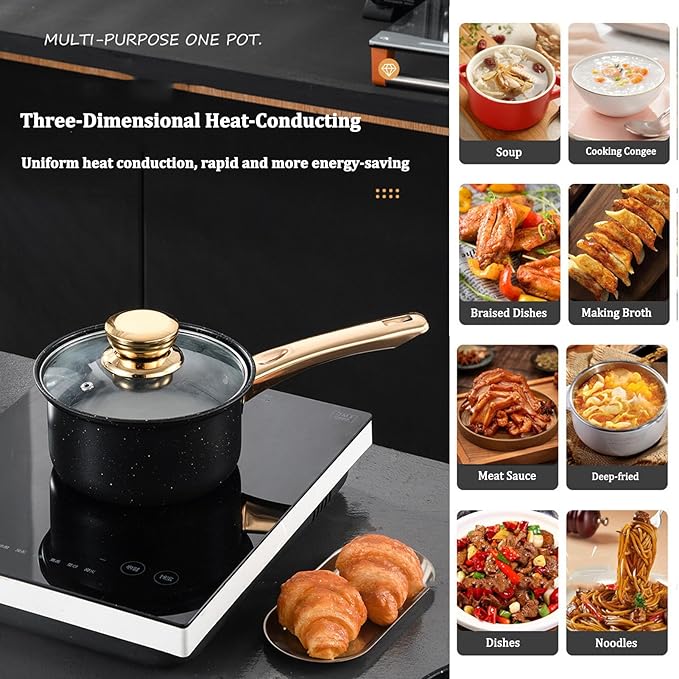 Ceramic Cookware Set with Lids Nonstick Ceramic Cookware Set 8 Piece Pots Pans Lids Ceramic and Pans Set Nonstick Kitchen Cookware Sets Scratch Resistant for Induction Cooktop