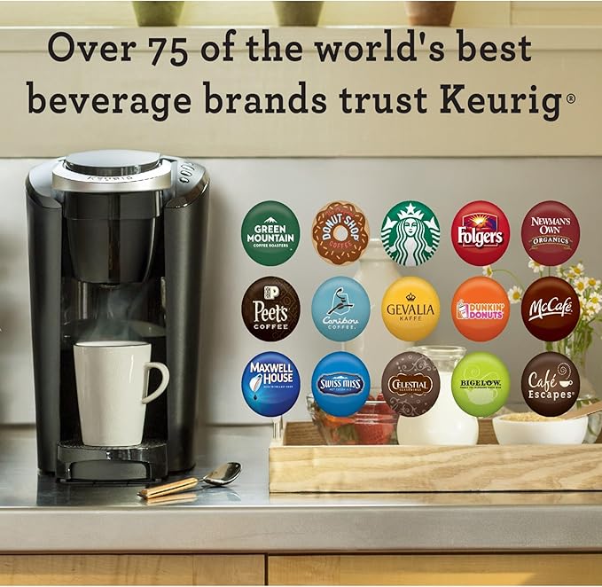Keurig K-Compact Single-Serve K-Cup Pod Coffee Maker with 3 Brew Sizes Smart Start Feature 36oz Removable Reservoir Black