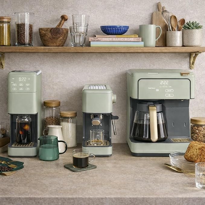 Multi Brew Coffee Maker with Single Serve and Carafe Brewing Options for Countertop Home Use (Sage Green)