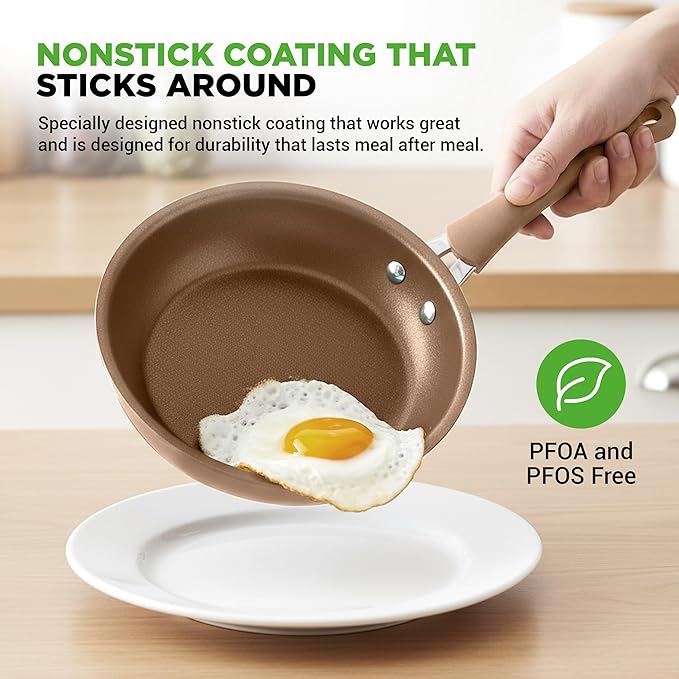 Nutrichef 20 Piece Professional Home Kitchen Cookware and Bakeware Pots and Pans Set Non Stick Kitchenware Cool-Touch Handles Non Toxic Safe for Gas Electric Induction Cooktops Easy Clean