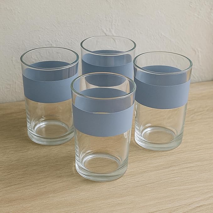 Well Home Set of 3 Pans Diameter 16 x 20 x 24 cm Made of Pressed Aluminium Copper Metallic with 4 Glasses of 0.5 L