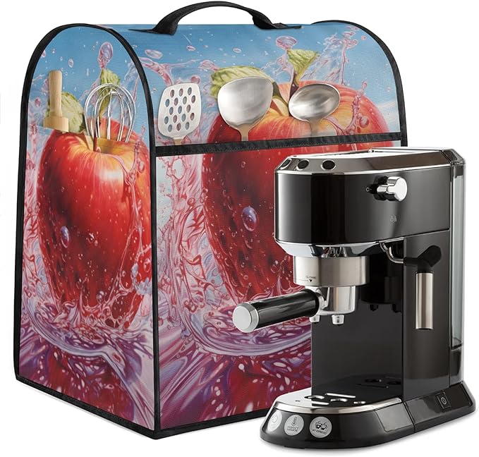 cfpolar Kitchen Aid Mixer Cover Compatible with 6-8 Quarts Watercolor Apple Fruit Stand Mixer Cover Kitchen Aid Mixers Accessories Appliance Organizer Bag Dust Covers with Zipper Pocket