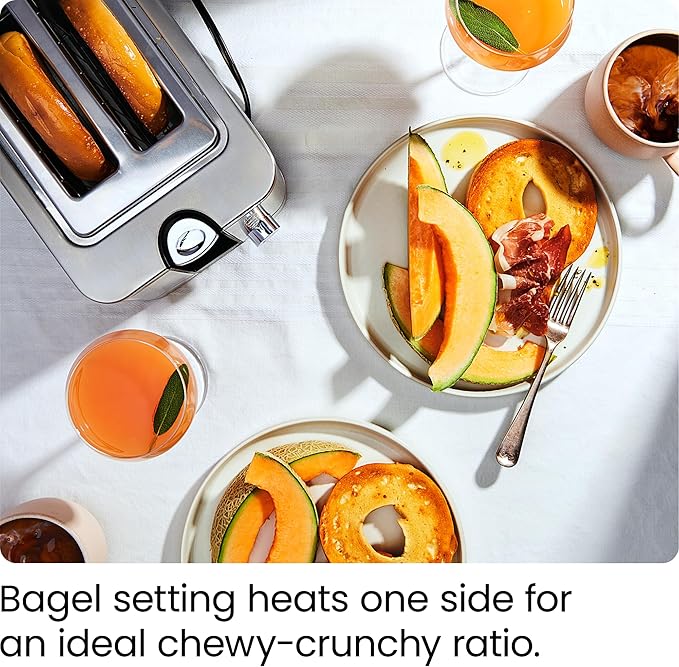 Chefman 2-Slice Digital Toaster Pop-Up Stainless Steel Extra-Wide Slots For Bagels Defrost Reheat Cancel Functions Removable Crumb Tray