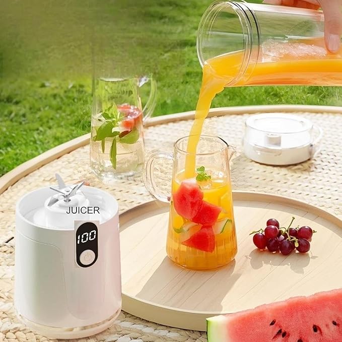New wireless portable household juicer juicing cup USB charging small juicer (B-Grey)