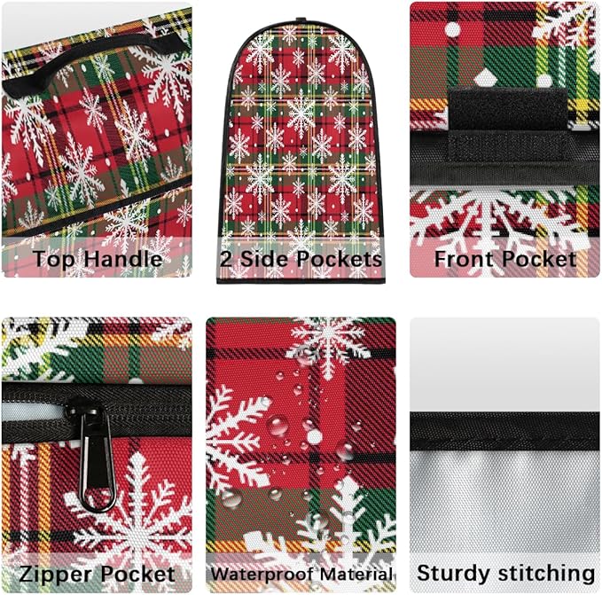cfpolar Kitchen Aid Mixer Cover Compatible with 6-8 Quarts Christmas Snowflakes Xmas Stand Mixer Cover Kitchen Aid Mixers Accessories Appliance Organizer Bag Dust Covers with Zipper Pocket