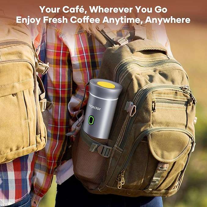 kejector Portable Coffee Maker Espresso Machine for Travel Nano Car Coffee Maker Compatible with Ground Coffee &amp Capsule for RV Hiking Camping Office Travel Espresso Maker Electric Coffee Machin