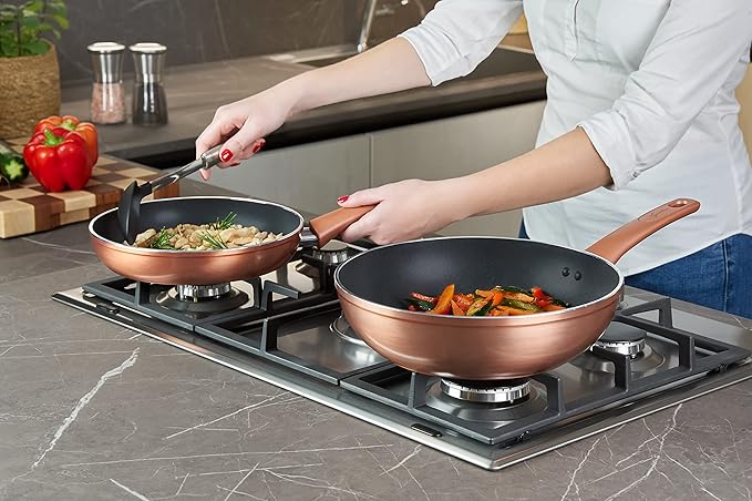 Lagostina Ramata Set of Non Stick Pans Aluminium