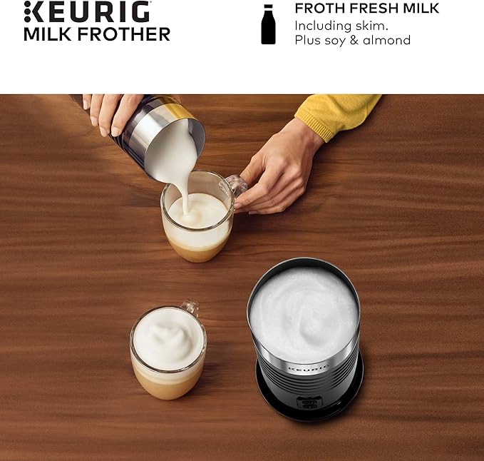 Keurig K-Mini Single-Serve K-Cup Coffee Maker Black and Keurig Standalone Milk Frother Black