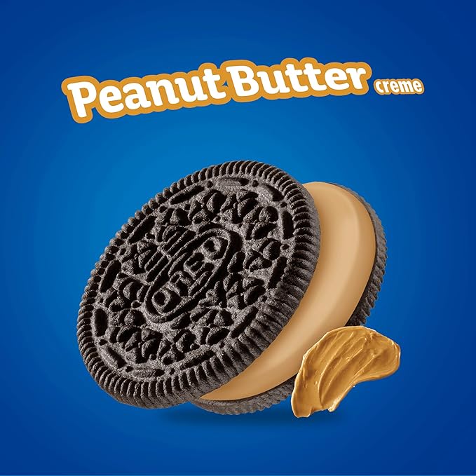 OREO Peanut Butter Creme Chocolate Sandwich Cookies Family Size 17 oz