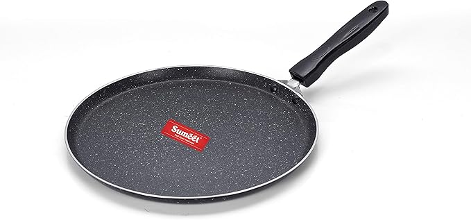 Sumeet Aluminium NonStick Sparkle Induction Dosa Tawa 26.5cm Dia (Black)