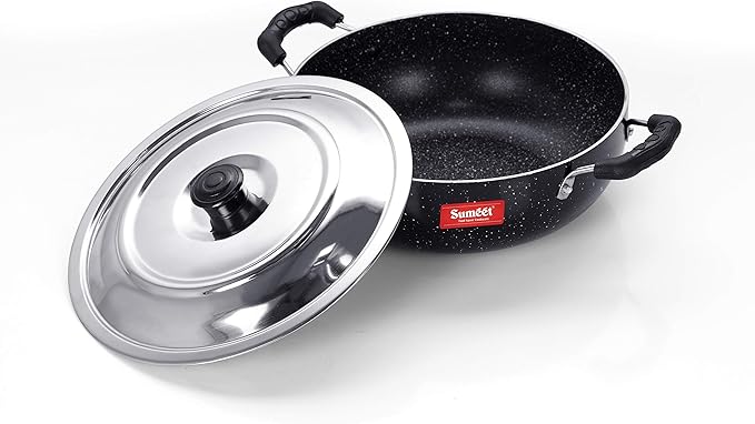 Sumeet NonStick Sparkle Induction Kadhai With Lid 22 cm Dia