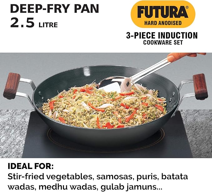 Futura Hard Anodised Induction Compatible Set 3-Pieces