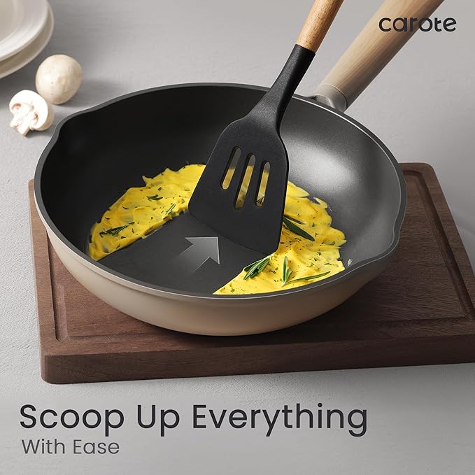Non stick cookware set + Silicone cooking utensils