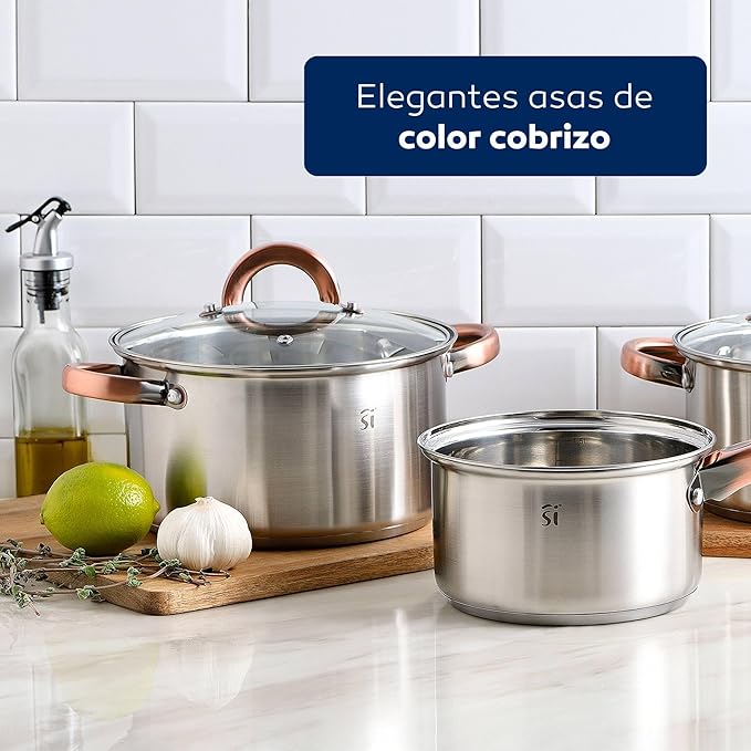 Onil 5-Piece Cookware Set + 3 Frying Pans 16/20/24 cm Aluminium San Ignacio