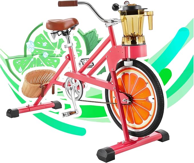 Blender Kids Commercial Other Fruit and Vegetable Machines Pedal Fruit Blender Smoothies Juicer Machine Equipment Bike (PINK)
