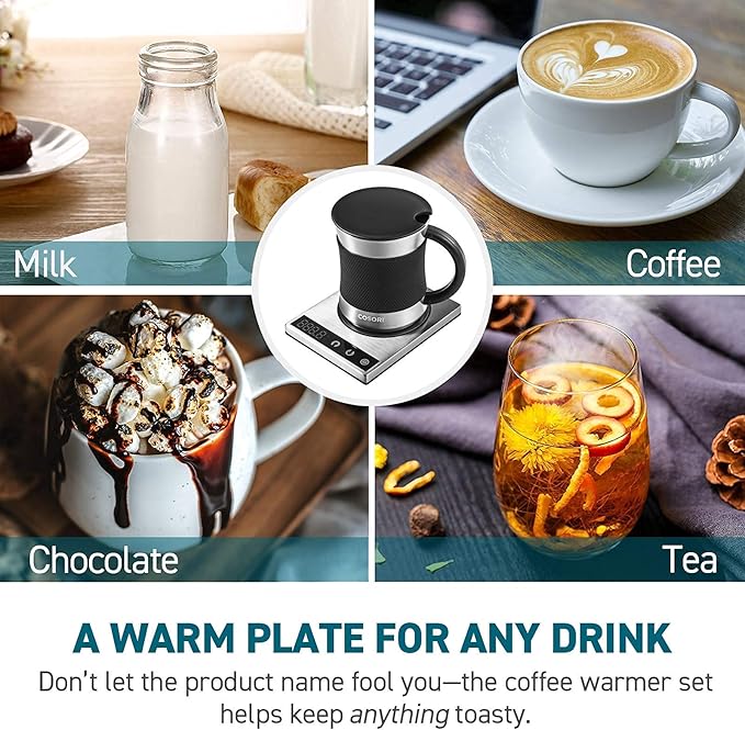 COSORI Coffee Mug Warmer &amp Mug Set + COSORI Pour Over Coffee Maker