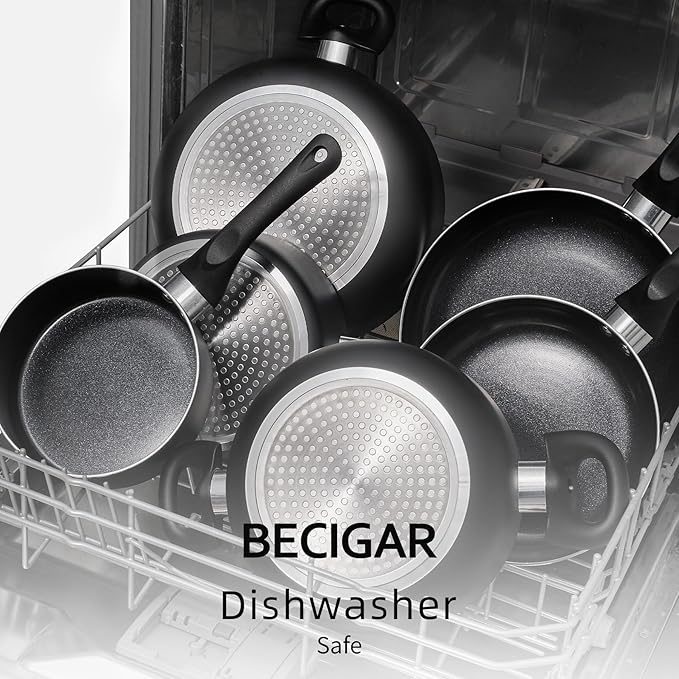 Black Ceramic Pots and Pans Set 15PCS Nonstick Set Ceramic Cookware Set Nonstick Pan Pots and Pans Set Non Stick Cookware set