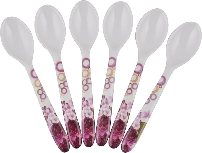 Maharaja Royal Melamine Unbreakable Microwave Safe Dinner Set (White and Purple) -40 Pieces Service for 6