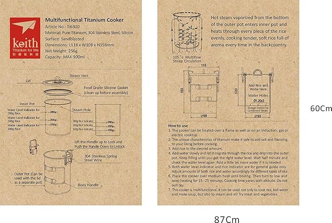 Keith Titanium Ti6300 Plastic-Free Multifunctional Cooker