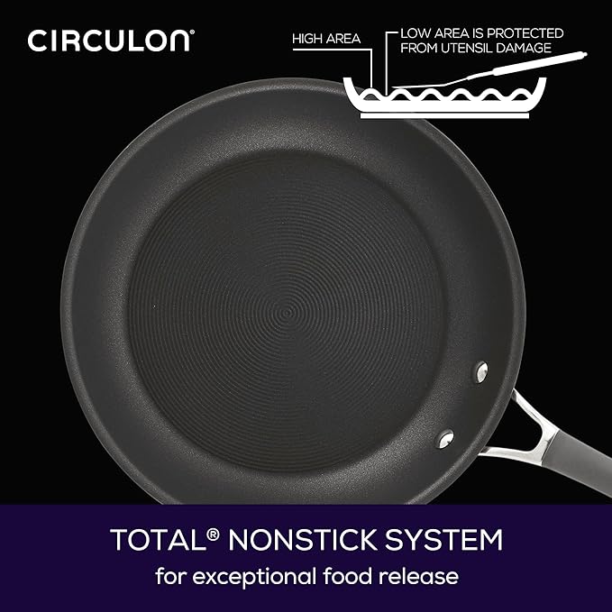 Circulon 83903 Radiance Hard Anodized Nonstick Cookware Pots and Pans Set 10 Piece Gray
