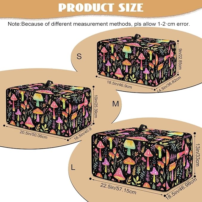Magic Mushroom Toaster Oven Air Fryer Cover Heat-Resistant Waterproof Protective Covers Compatible with Smart Oven Air Fryer Smart Oven for Parties &amp Gatherings