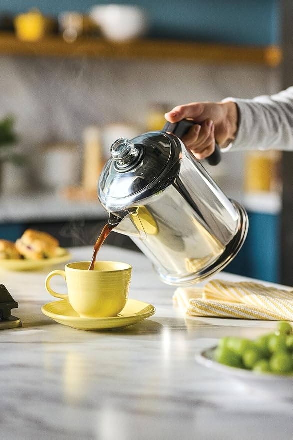 Farberware Classic Yosemite Stainless Steel Stovetop Coffee Percolator - 8 Cup Silver