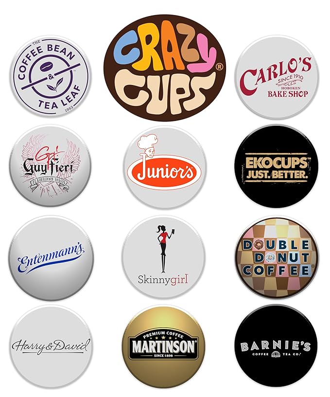 Crazy Cups Flavored Coffee Pods Variety Pack for Keurig K Cups Brewers Assorted Flavored Coffee Sampler 40 Count