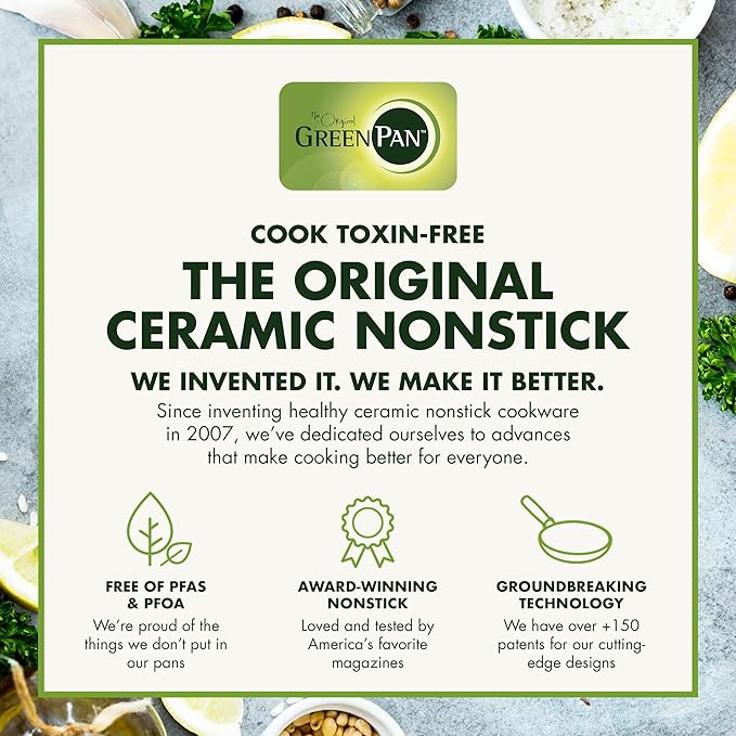 GreenPan Venice Pro Tri-Ply Stainless Steel Healthy Ceramic Nonstick 13 Piece Cookware Pots and Pans Set PFAS-Free Multi Clad Induction Dishwasher Safe Oven Safe Silver