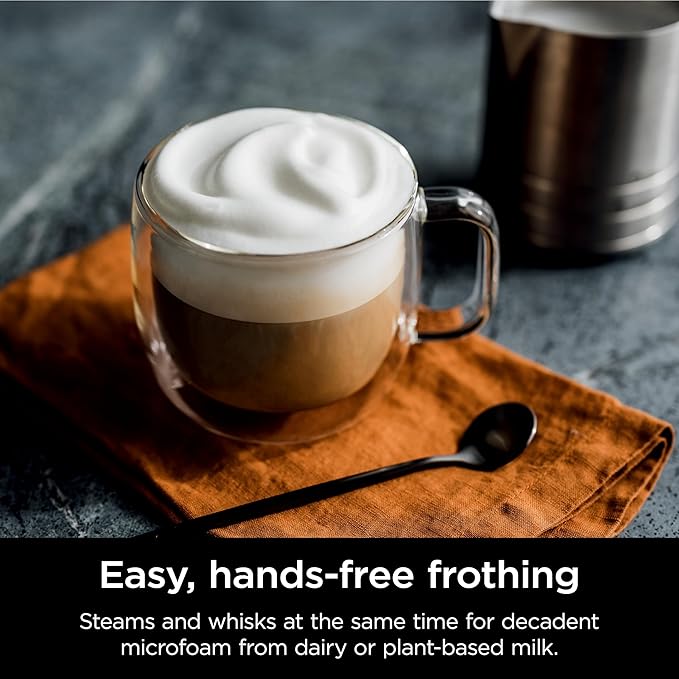 Ninja R-ES601 Luxe Café Premier Series Espresso Machine Drip Coffee Cold Brew Grinder Tamper Frother Silver (Renewed)