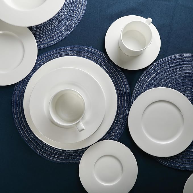 Stone Lain Sylvie 20 Pieces Bone China Dinnerware Set White
